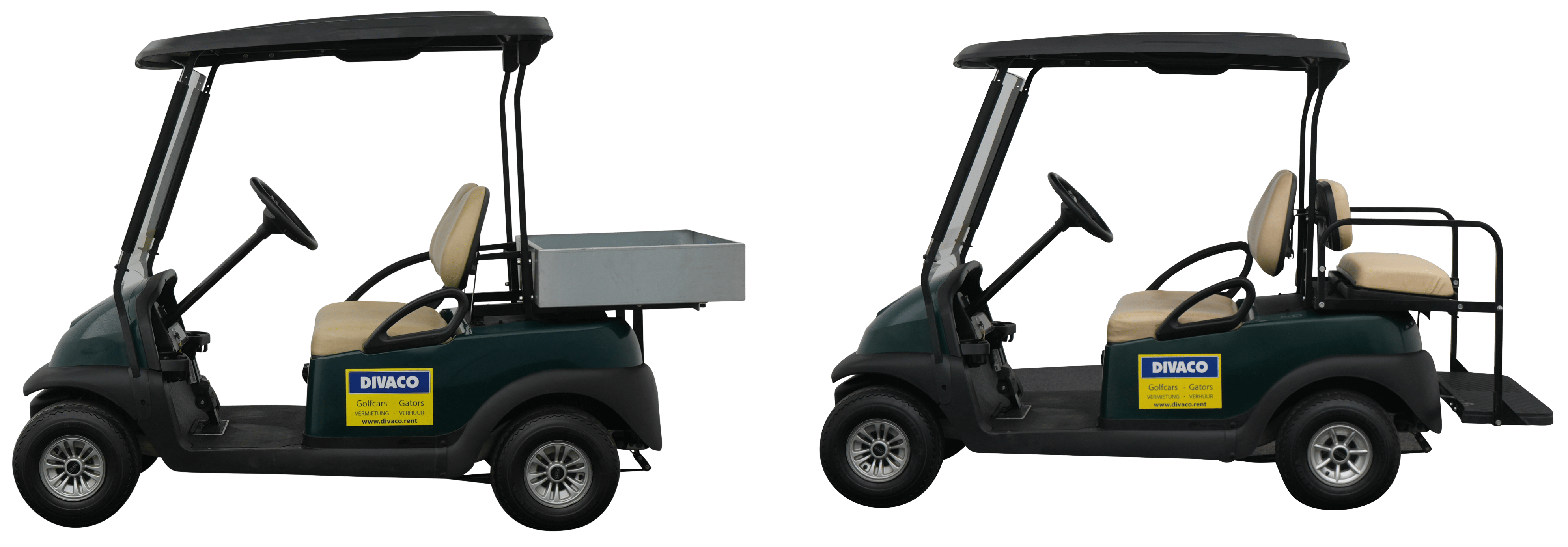 Electric golf cart with 4 seats and cargo bed, ideal for events and transport – gator.rent