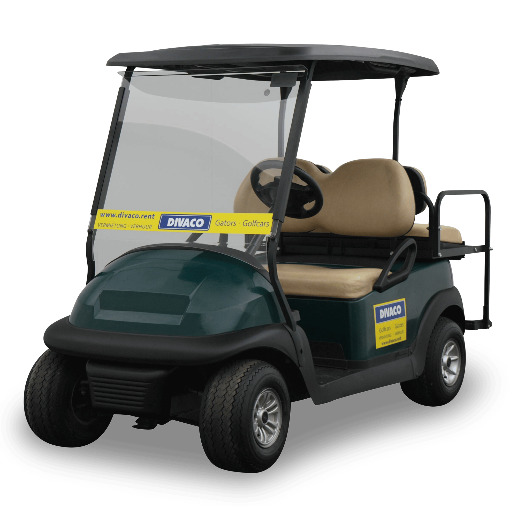 DIVACO.RENT Golf Cart 4-Seater Electric with flatbed