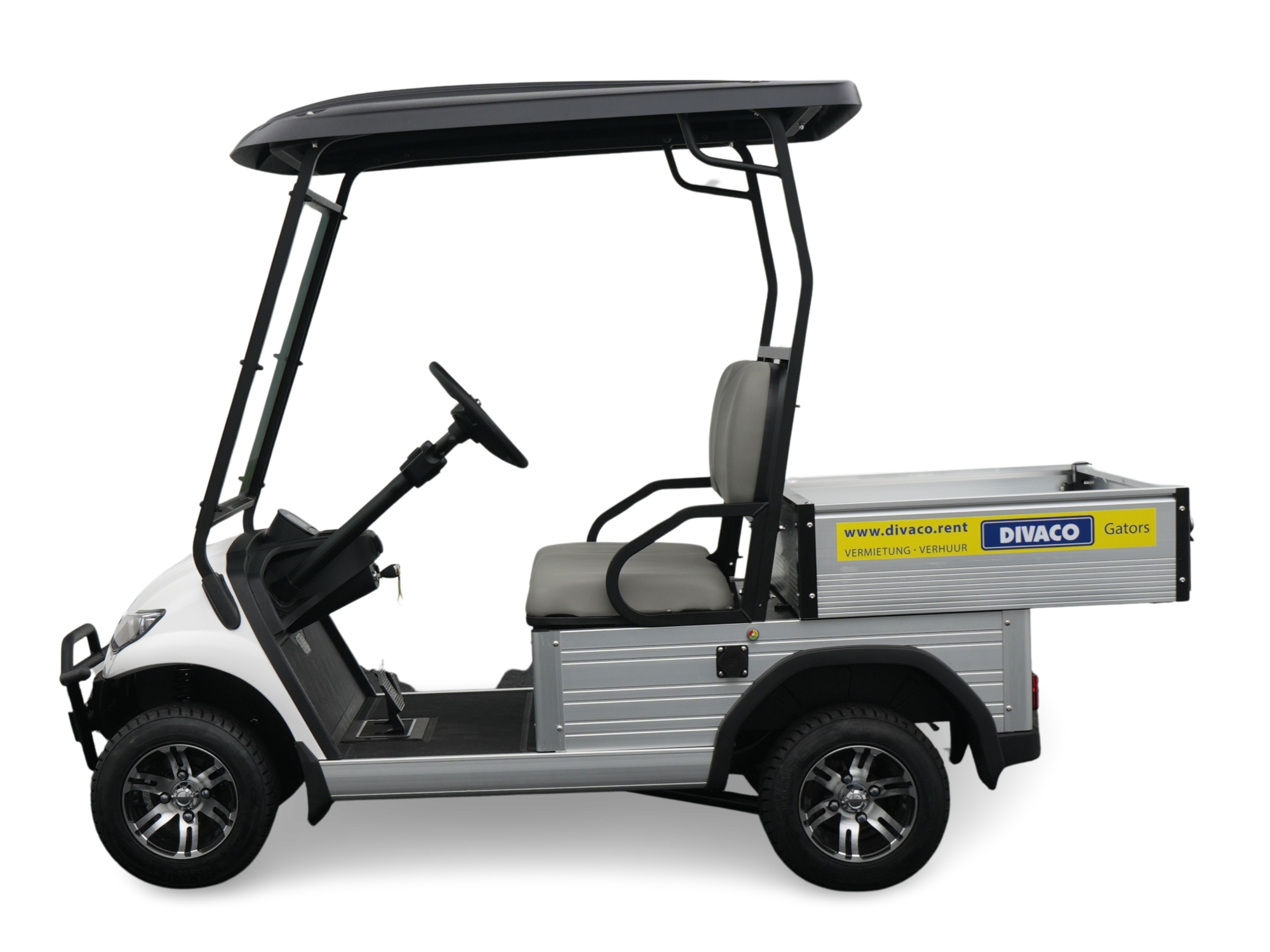 DIVACO Golf cart 2-Seater ECO cargobox side vieuw